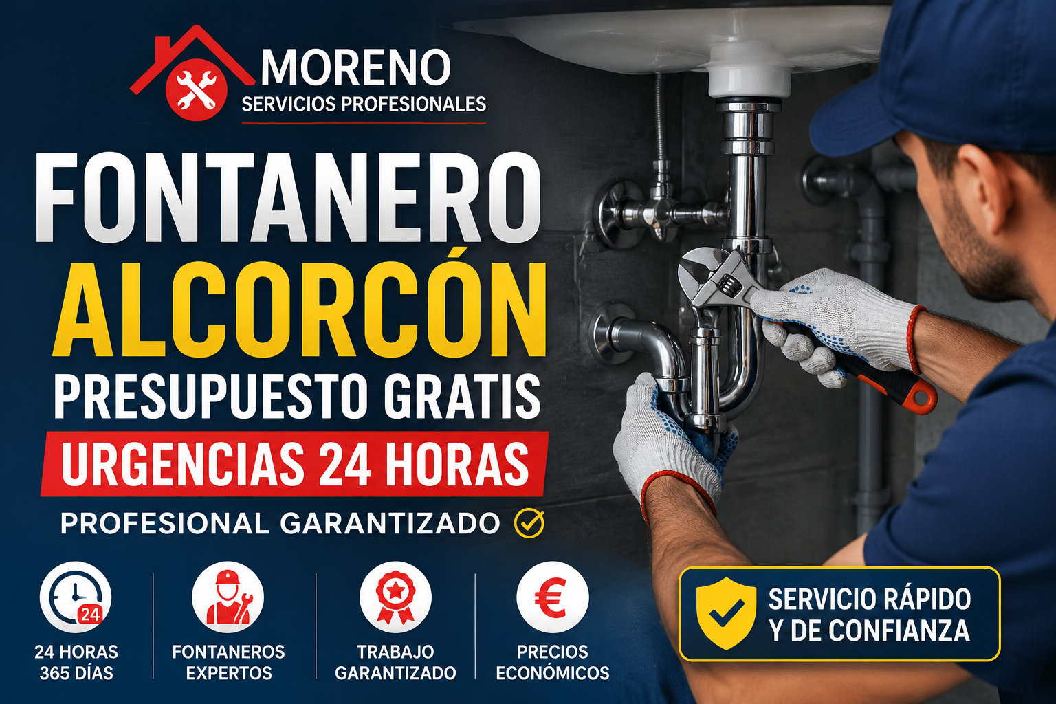 Fontanero Alcorcón Presupuesto Gratis Urgencias 24 horas Profesional Garantizado