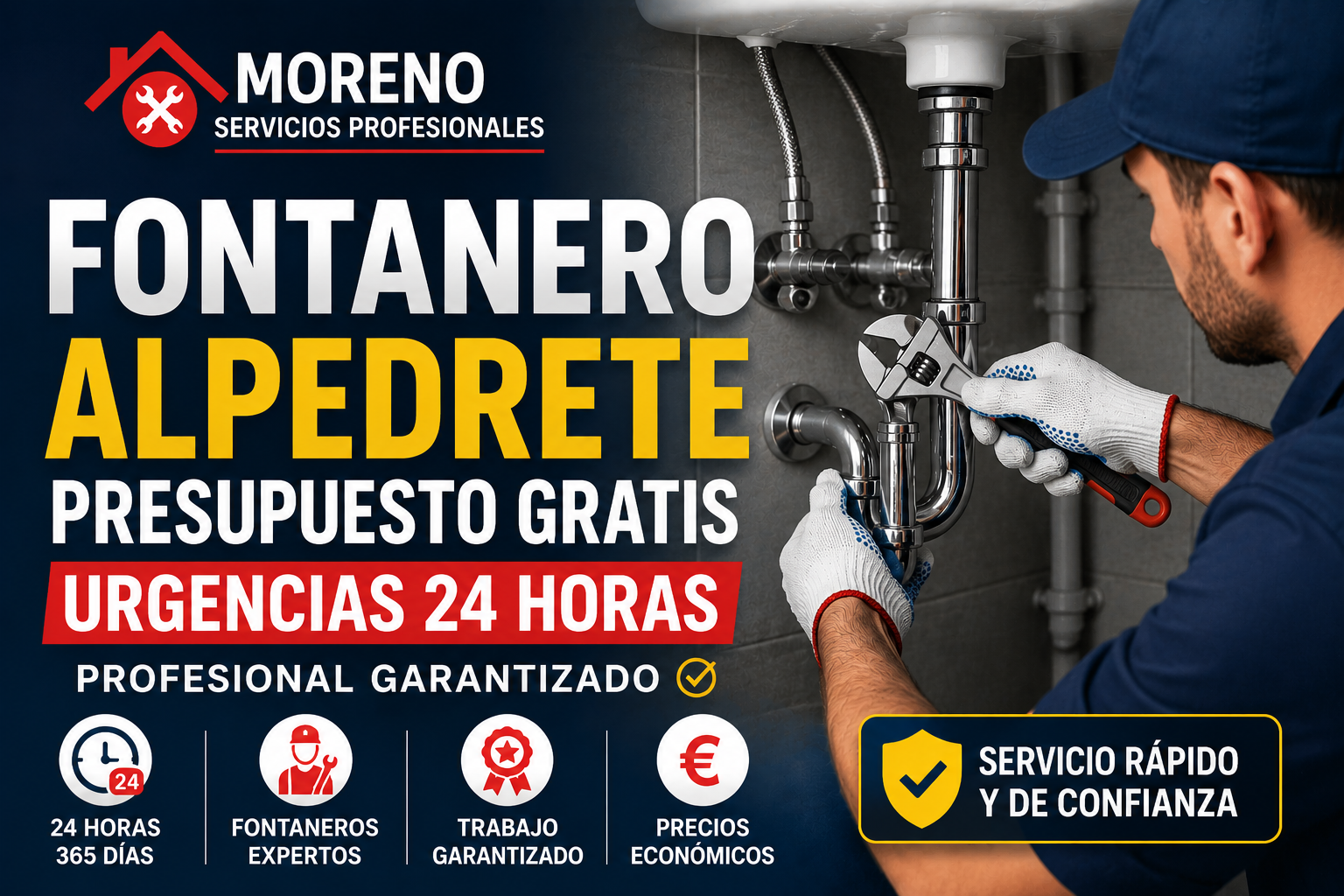 Fontanero-Alpedrete Presupuesto Gratis Urgencias 24 horas Profesional Garantizado