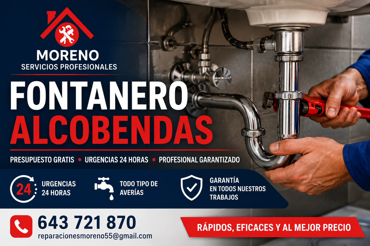 Fontanero Alcobendas Presupuesto Gratis Urgencias 24 horas Profesional Garantizado