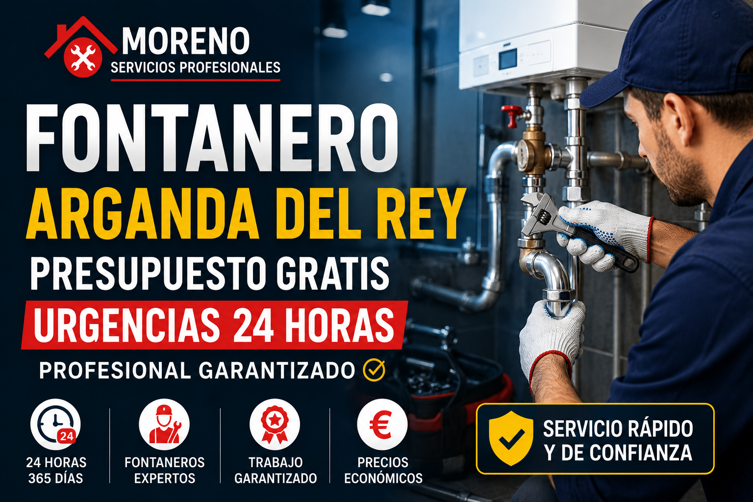 Fontanero Arganda Del Rey Presupuesto Gratis Urgencias 24 horas Profesional Garantizado