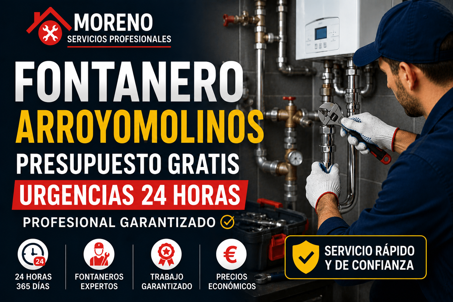 Fontanero Arroyomolinos Presupuesto Gratis Urgencias 24 horas Profesional Garantizado
